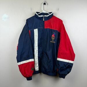 Vintage 1996 Atlanta Olympics Red and Blue Windbreaker Jacket Size M